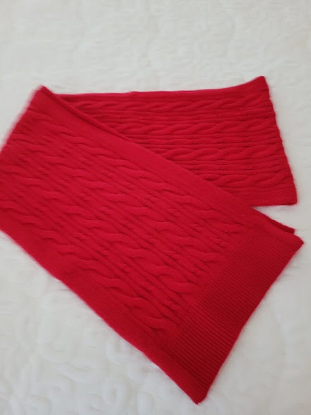 Talbots Red Knit Scarf